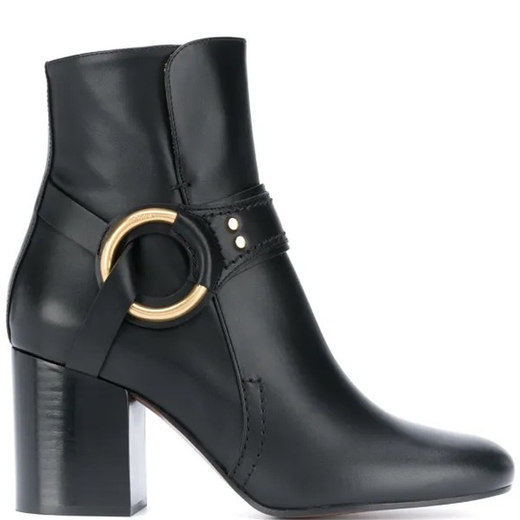 Chloe Ring Detail Leather Boots Never Worn Size 41